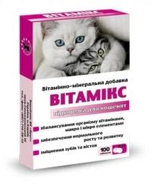 Вітамікс Вітамінно-мінеральна добавка для кошенят, 100 табл. 60 г (2827840)