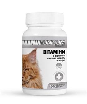 Unicum Premium Вітаміни для кішок для вовни і шкіри, 100 табл. 50 г (2018210)