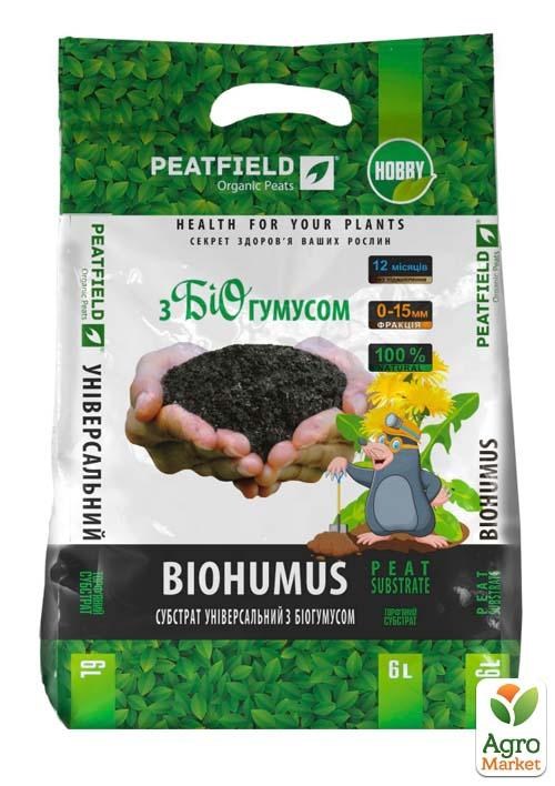 Торф'яний субстрат з біогумусом (універсальний) ТМ "PEATFIELD" 6л