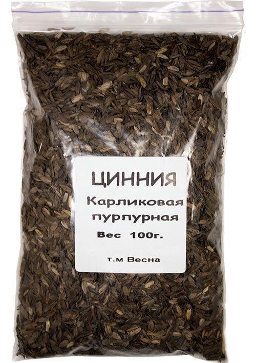 Цинния "Карликовая пурпурная" ТМ "Весна" 100г - фото 2