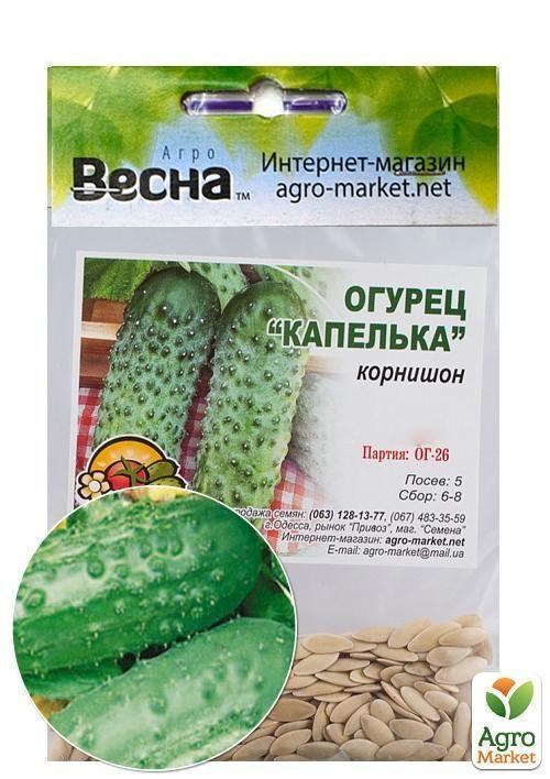 Огурец "Капелька" (Зипер) ТМ "Весна" 2г - фото 3