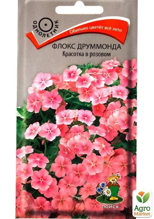 Флокс друммонда "Красотка в розовом" ТМ "Поиск" 0.1г