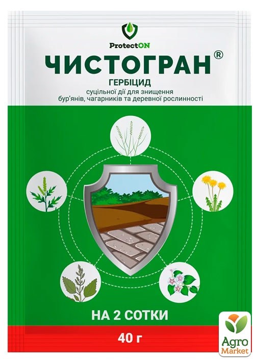 Гербіцид суцільної дії "Чистогран" ТМ "ProtectON" 40г