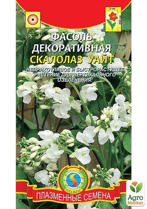 Квасоля декоративна "Скелелаз Уайт" ТМ "Плазмові насіння" 3шт