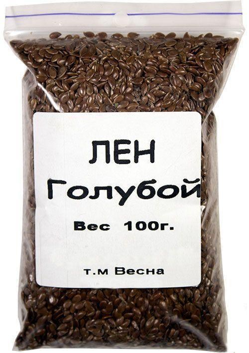 Лен декоративный голубой ТМ "Весна" 100г - фото 2