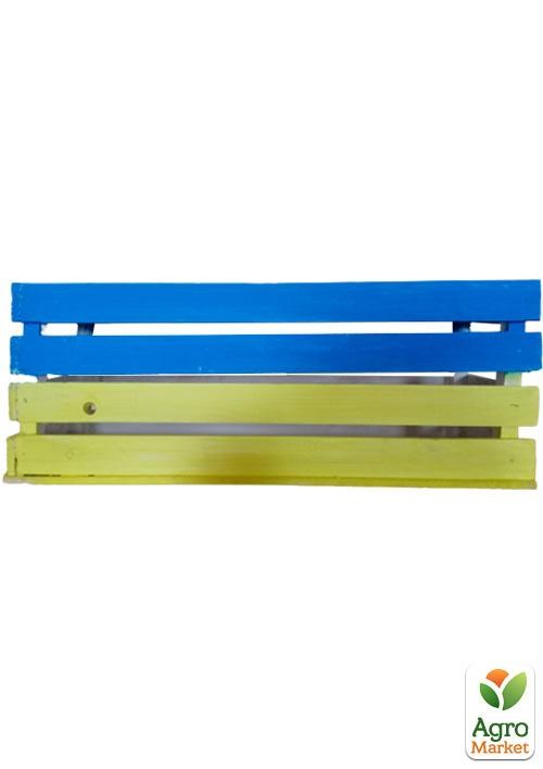 Ящик деревянный "Патриотический" длина 44см, ширина 14.5см, высота 17см.