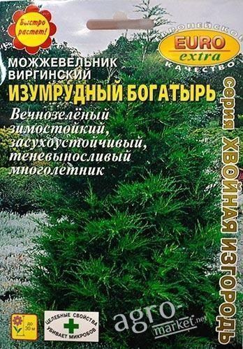 Можжевельник виргинский "Изумрудный богатырь" ТМ "Аэлита" 0.07г