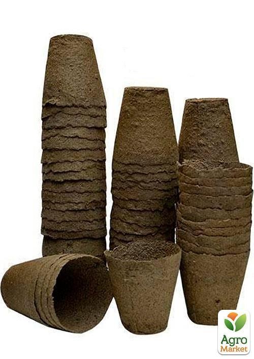 Торфяний стаканчик висота 6см, діаметр 6 см круглий