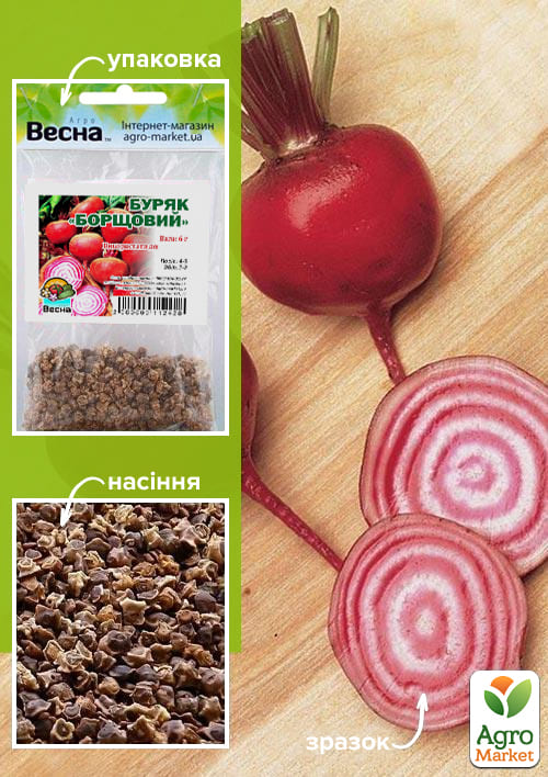 Буряк "Борщовий" (Зипер) ТМ "Весна" 6г