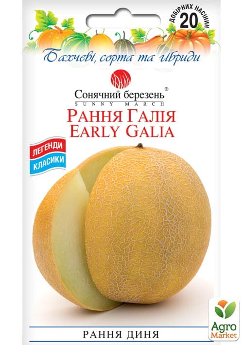 Дыня "Ранняя Галия" ТМ "Солнечный март" 20шт