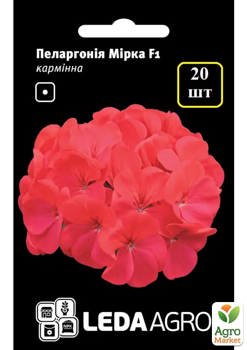 Пеларгонія "Мірка F1" ТМ "Leda Agro" 5шт