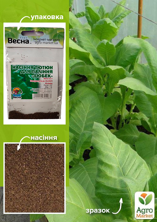 Насіння Тютюн для паління "Дюбек" (Зипер) ТМ "Весна" 0.5г
