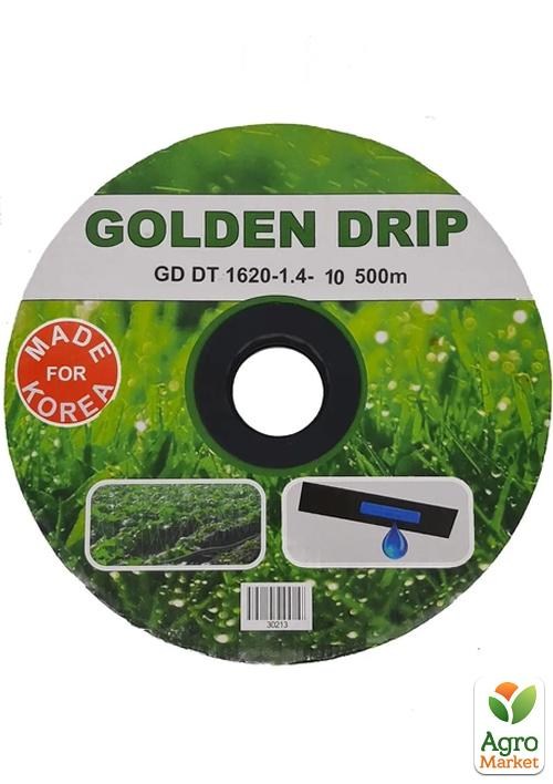 Капельная лента с плоским эмиттером, шаг10 ТМ "GOLDEN DRIP" 500м