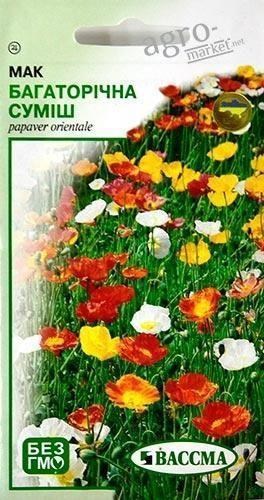 Мак "Многолетняя смесь" ТМ "ВАССМА" 0.1г