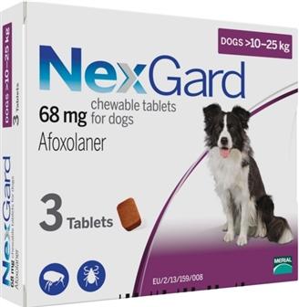 Средства от блох и клещей Нексгард 10-25 кг L таблетка от блох и клещей для собак 1 табл., 042884 (4412970)