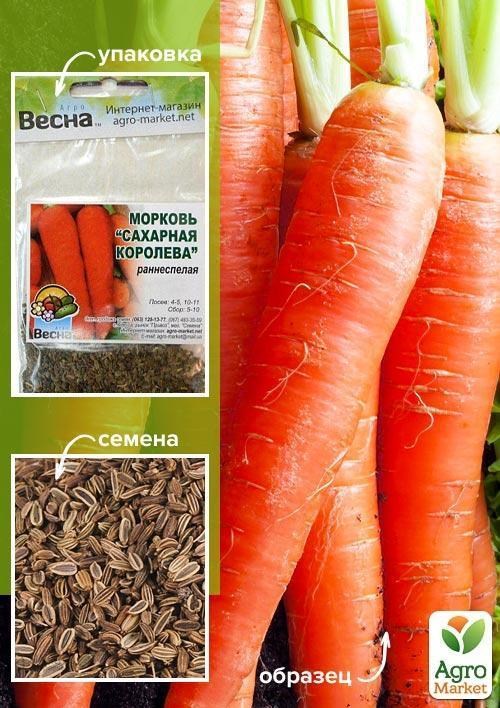 Морква "Цукрова королева" (Зипер) ТМ "Весна" 5г
