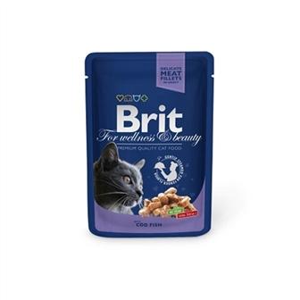 Brit Premium Cod Fish Влажный корм для кошек с треской в соусе  100 г (5060020)
