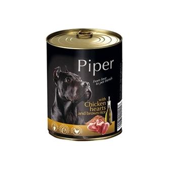 Dolina Noteci Piper Вологий корм для собак з курячими серцями і коричневим рисом 800 г (3003730)