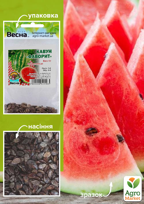 Кавун "Фаворит" (Зипер) ТМ "Весна" 4г
