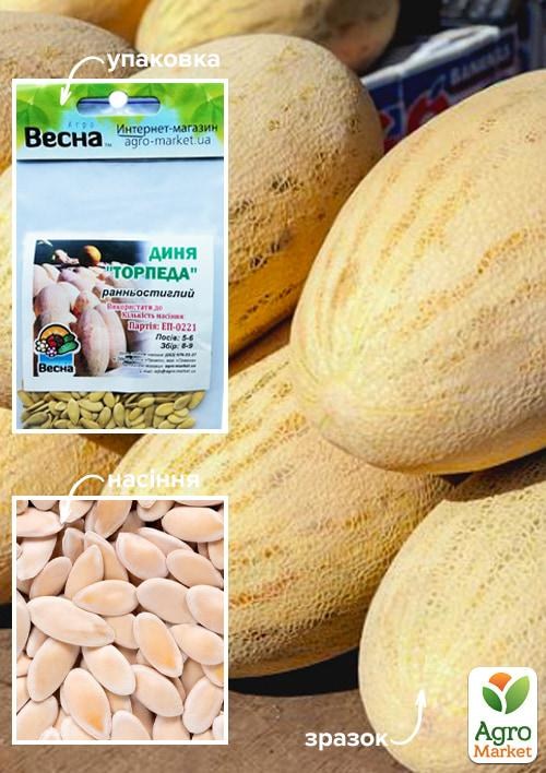 Дыня "Торпеда" (Зипер) ТМ "Весна" 3г
