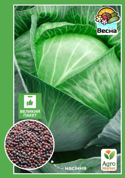 Капуста "Кам'яна голова" (Великий пакет) ТМ "Весна" 2,5г