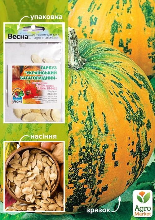 Гарбуз "Український багатоплідний" (Зипер) ТМ "Весна" 5г
