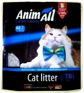 AnimAll Cиликагелевый наполнитель для кошачьего туалета, голубой аквамарин 3.25 кг (0453950)