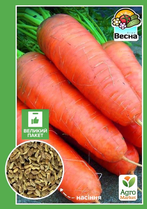 Морковь "Красный великан" (Большой пакет) ТМ "Весна" 4г