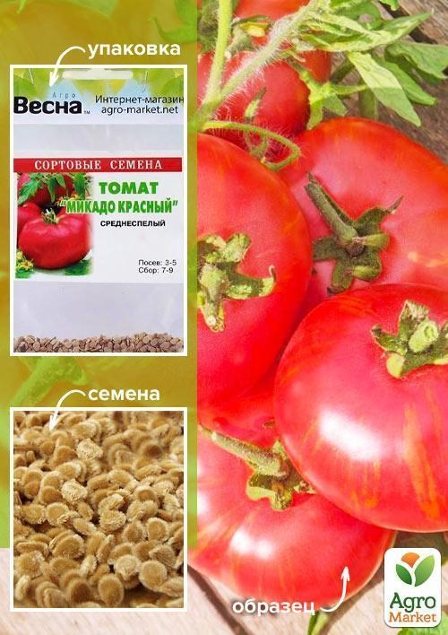 Томат "Мікадо червоний" (Зипер) ТМ "Весна" 0.5г