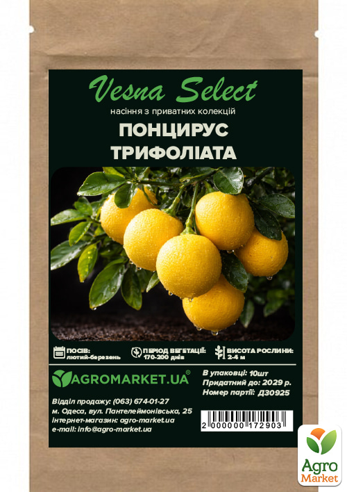 Понцірус "Трифоліата" "Vesna Select" 10шт - фото 2