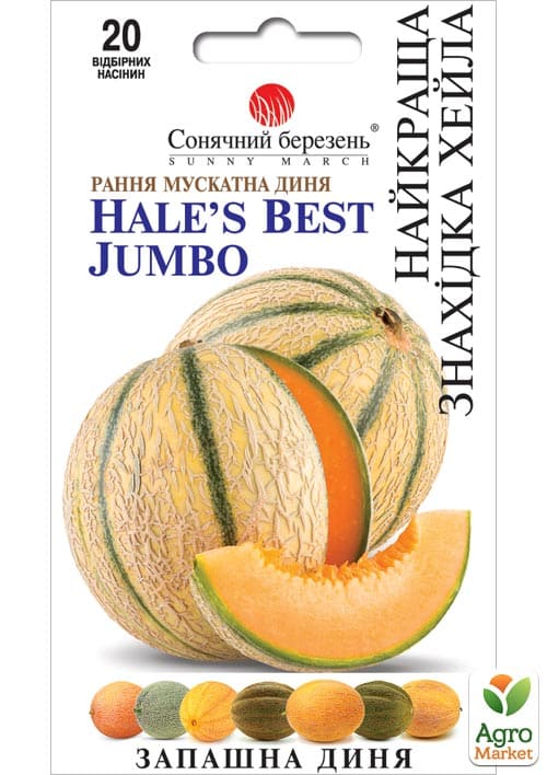 Диня "Краще відкриття Хейла" ТМ "Сонячний березень" 20шт