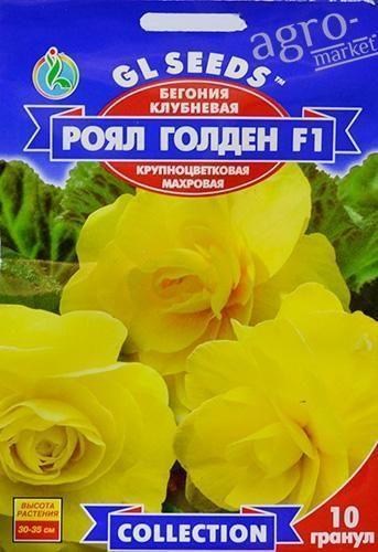 Бегония клубневая "Роял голден F1" ТМ "GL Seeds" 10шт