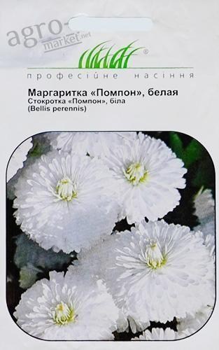 Маргаритка "Помпон белая" ТМ "Hem Zaden" 0.01г