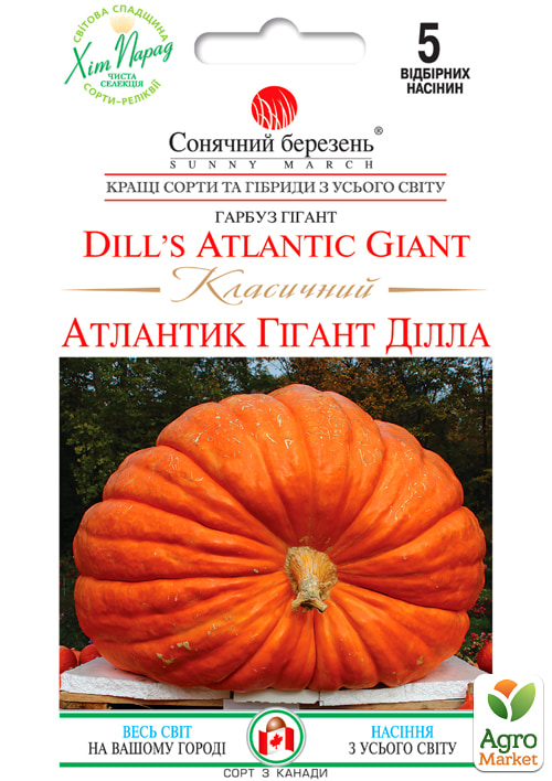 Тыква Атлантик "Классическая" ТМ "Солнечный март" 5шт