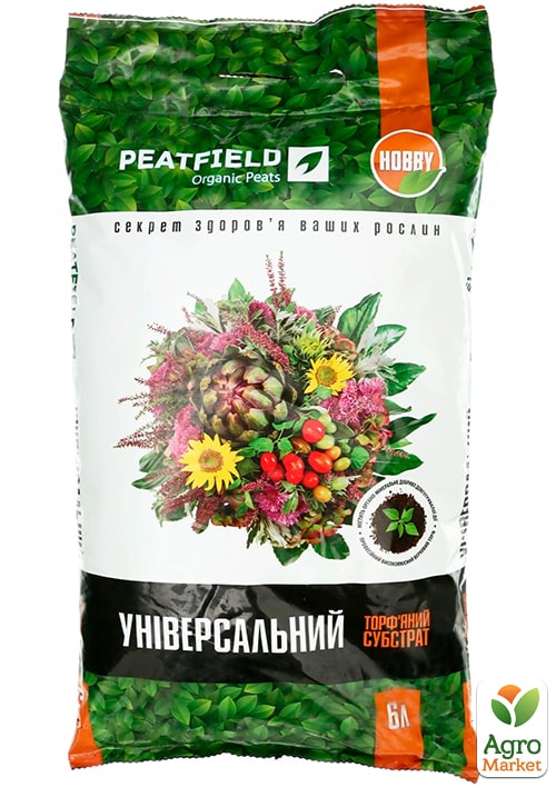 Торфяной субстрат универсальный ТМ "PEATFIELD" 6л