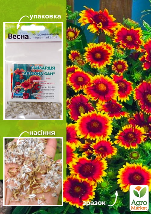 Гайлардія "Арізона Сан" (Зіпер) ТМ "Весна" 0,5г