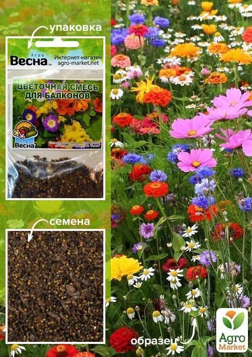 Квіткова суміш "Для балконів" (Зипер) ТМ "Весна" 4г