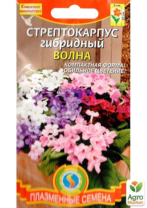 Стрептокарпус гібридний "Хвиля" суміш ТМ "Плазмові насіння" 5шт NEW