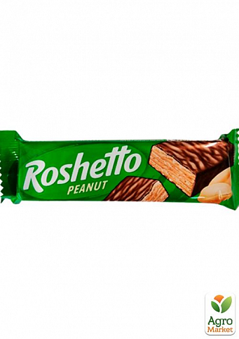 Вафельный батончик (peanut) ПКФ ТМ "Roshetto" 34г упаковка 25шт - фото 2