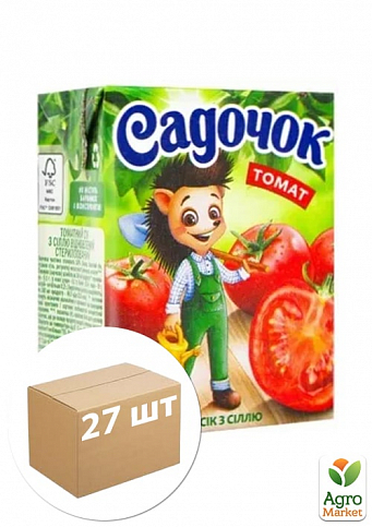 Сок томатный (с солью) ТМ "Садочок" 0,2л упаковка 27шт