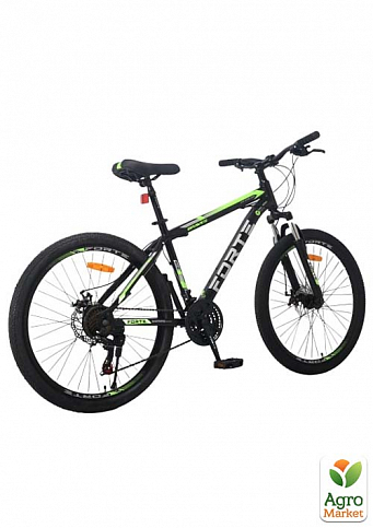 Велосипед FORTE BRAVES размер рамы 15" размер колес 26" черно-зеленый (117818) - фото 3