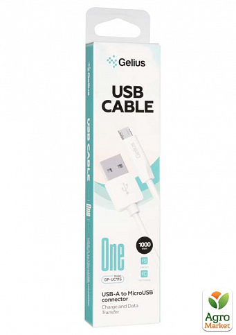 Кабель USB Gelius One GP-UC115 (1m) MicroUSB White