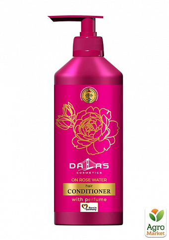 DALAS Кондиционер для укрепления и роста волос на розовой воде 500 г 