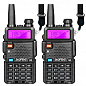 Рация MIRKIT | BAOFENG UV-5R, UHF/VHF, 5 Вт,1800 мАч+Ремешок на шею Mirkit черный набор 2 шт. (8505) купить