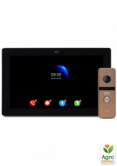 Комплект видеодомофона ATIS AD-1070FHD Black + AT-400HD Gold1
