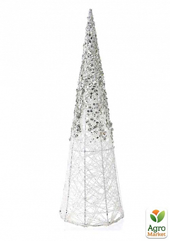 Декоративна Ялинка Біла З Сріблом 40См (681-034)