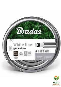 Шланг для полива WHITE LINE 5/8" 20м, Bradas WWL5/8202