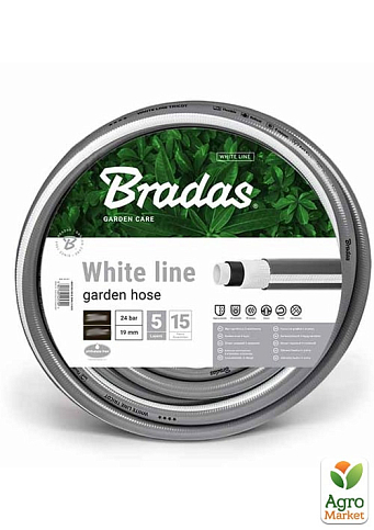Шланг для полива WHITE LINE 5/8" 20м, Bradas WWL5/820
