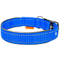 Нашийник "Dog Extremе" з нейлону, подвійний з світловідбиваючою вставкою (ширина 40мм, довжина 60-72см) блакитний (64542) купить