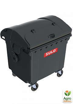 Контейнер мусорный ТБО Sulo 1100 л с куполообразной крышкой (модель крышка в крышке) серый (5818)2